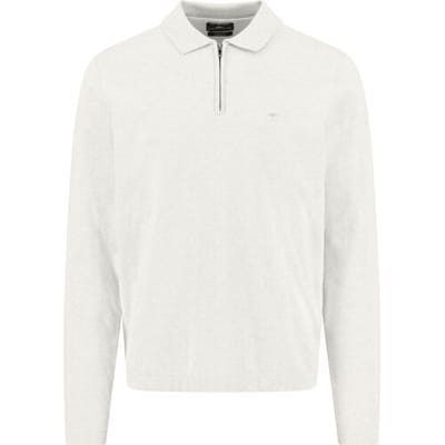 Fynch-Hatton Polo Zip Superflex Subtle Mélange New Off White / male