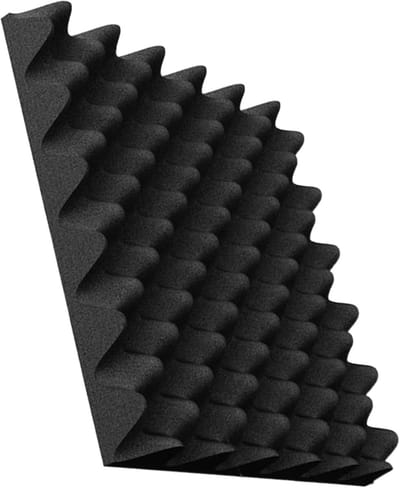 Geluidsisolatie Schuim - Akoestische Panelen - Studio Geluid - Brandvertragend Materiaal - 30x30x2.5cm - Zwart