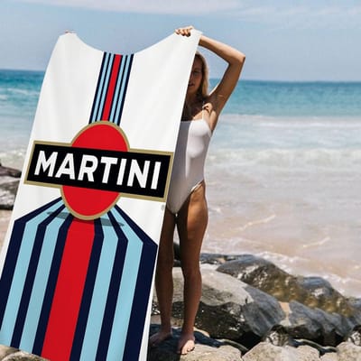 M-Martini Racing Badhanddoek Microvezel Zacht Waterabsorberend Ademend Voor Meisjes Kinderen Decoratief Cartoon Strandlaken W30*H60(CM)
