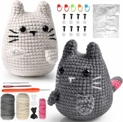 Haakset voor Beginners - Dieren Amigurumi met Kat, Haaknaalden, Accessoires en Instructies voor Creatieve Projecten