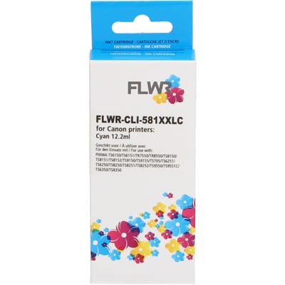 FLWR inktcartridge voor Canon 581XXL Cyaan - Premium Huismerk Canon 580XXL inkt (Cyaan - hoge capaciteit) o.a. geschikt voor Canon PIXMA TR7550, Canon PIXMA TR8550, Canon PIXMA TS6150, Canon PIXMA TS6250, Canon PIXMA TS6350