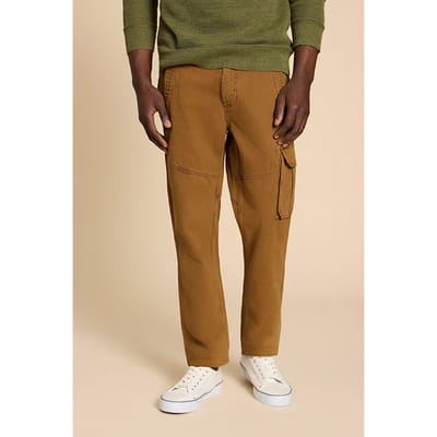 White Stuff Kegworth  Cargo Trouser Dark Tan Size: W32 REGULAR | Cargo Pants Outlet | Heren | Beige