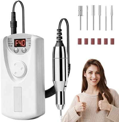 Elektrische Nagelvijl - Nagelfrees - Manicure en Pedicure Set - Draadloos en Oplaadbaar - Nagelvijl - 35.000RPM - Wit
