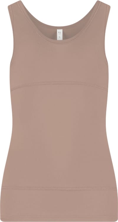 RJ Bodywear RJ dames Pure Color dames hemd (1-pack) - lichtbruin