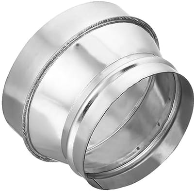 Kanaalverloopstuk Connector Adapter voor 7 tot 6 Inch Luchtkanaal, Gegalvaniseerd Staal Ventilatiekoppeling, Reducer voor HVAC Duct Fan en Droger