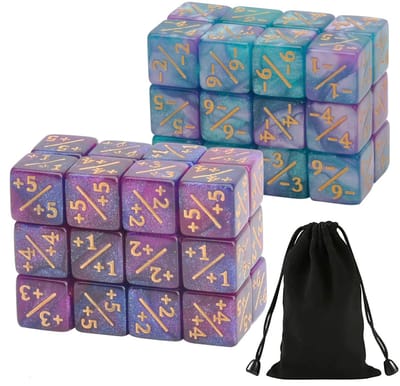 Dailygoody - D6 dobbelstenen - 48 stuks - Ideaal voor kaartspellen - Wit en zwart - Tellen en punten bijhouden - Accessoire...