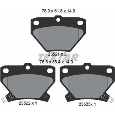 Remblokset TEXTAR 2352101, achter