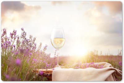 Placemats 45x30 cm - Placemat kunststof - 1 stuk - Lavendel - Wijn - Lente - Borden onderleggers - Decoratie voor op tafel - Keuken tafeldecoratie accessoires - Vinyl onderlegger - Tafelversiering