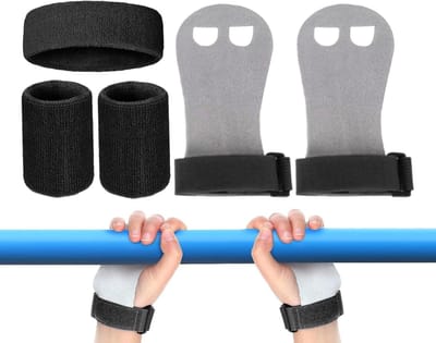Gymnastiek Grips - Sport Handgrepen - Krachttraining Oefeningen - Antislip Bescherming - 13.5x8x1 cm - Zwart