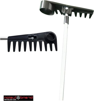 Golf hark met bal retriever - Golf accessoire - Bunker onderhoud - Opvouwbaar lichtgewicht ontwerp - 101 cm - Zilver zwart