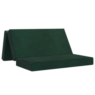 vidaXL - Vouwbare - Sofa - Bed - 120 - x - 67 - x - 45 - cm - Donkergroen
