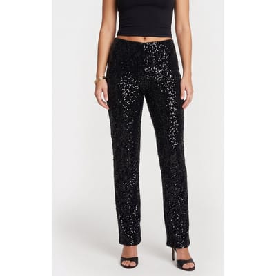 ARKET Eevia Sequins Trousers Black Size: 34 | Formal pants Outlet | Dames | Zwart