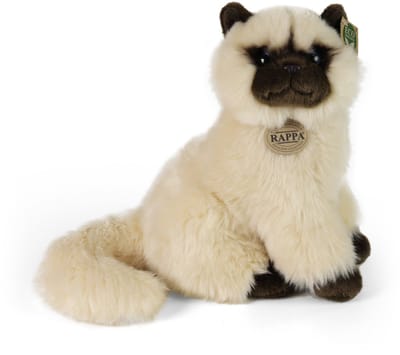 Rappa ECO knuffel Britse kat 30 cm - realistische knuffel van recyclede PET flessen - creme