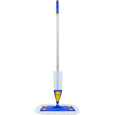 Spraymop, met 3 Wasbare Pads voor Droge en Natte Vloerreiniging & een 800ml Hervulbaar Watertankje, Microvezel Stofnatte Dweil & Gedraaide Katoen Droge Dweil,