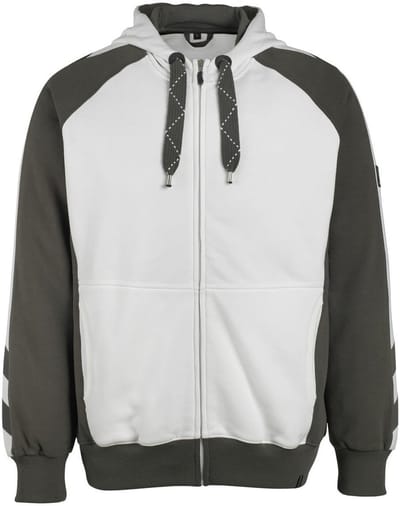 Mascot Unique Capuchontrui met rits 50566-963 - wit/donkerantraciet - 2XL
