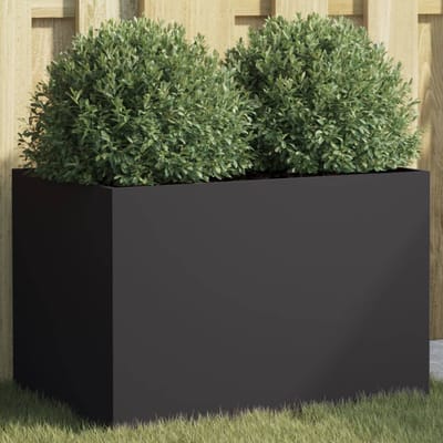 vidaXL - Plantenbak - 62x40x39 - cm - staal - zwart