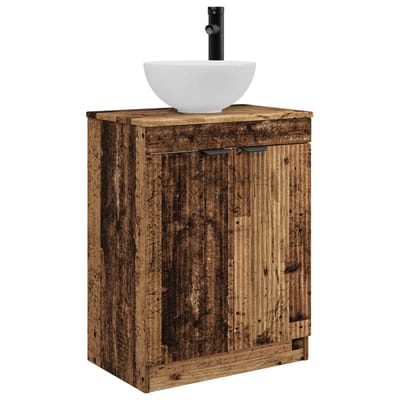 vidaXL - Badkamer - Vanity - met - Wastafel - Oud - hout - 54 - x - 35 - x - 83 - cm