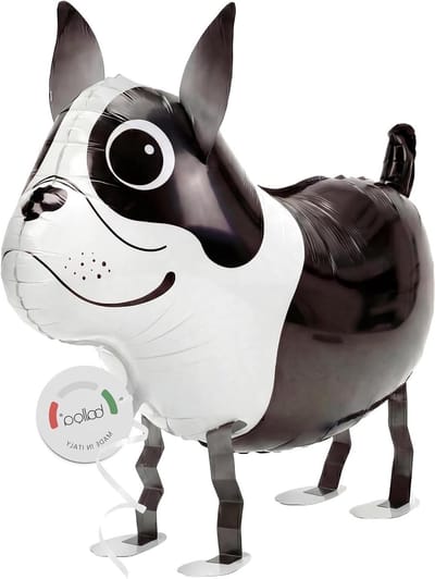 Folieballon hond - Ballonwalker dieren - Feestdecoratie kinderen - Beweegt met helium - 58 cm - Zwart