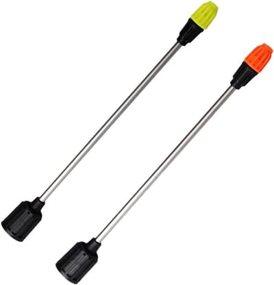 Tuinsproeier Stokken - Verlengstuk Set - Planten Water Geven - Roestvrij Staal - 22 cm Lengte - Rood en Groen