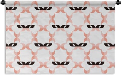 Wandkleed - Wanddoek - Carnaval - Patronen - Maskers - 90x60 cm - Wandtapijt
