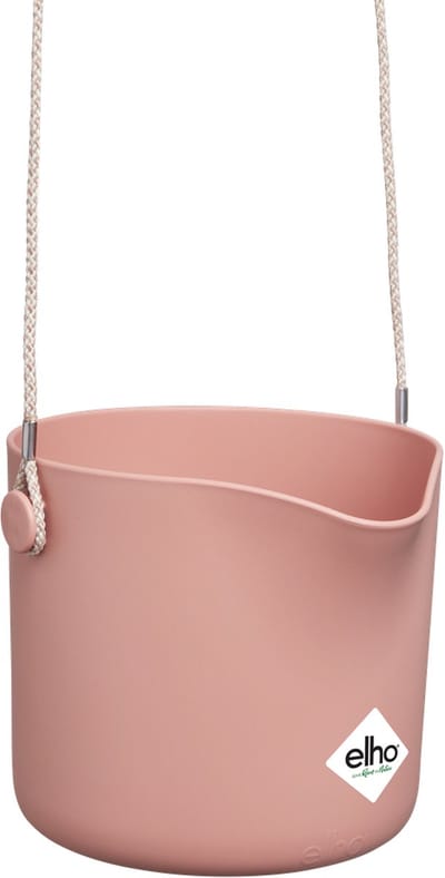 Elho B.for Swing 18 Hangpot - Bloempot voor Binnen - Inclusief Verstelbaar Hangkoort - Ø 18.0 x H 16.5 cm - Delicaat roze