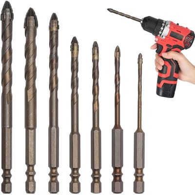 Boor Bit Set - Metaal Boren - Precisie Boren - Vierbladige Structuur - 7 Delig - Zilver