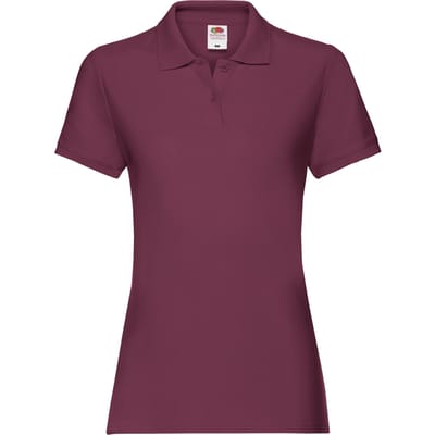 Fruit of the Loom Dames/Dames Premium Effen Poloshirt (Bourgondië)