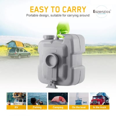 Eszenzics™ Draagbaar Buitentoilet - Voor Caravan, Camper, Tent - 20 liter - Stevig en Solide - Tot 120kg - bxdxh 36x41x43cm