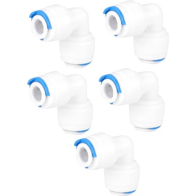 Raccord de tuyau en PE pour purificateur d'eau (Raccord d'extension coudé 4040 G1/4, 5 pièces)