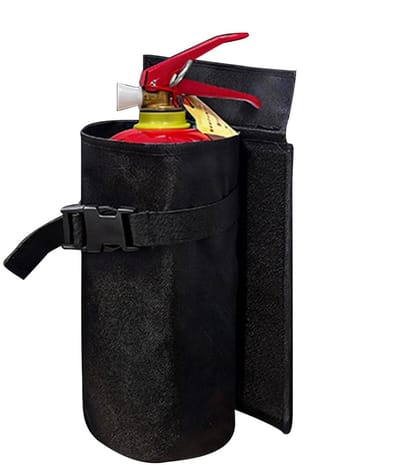 Brandblusser Houder - Brandblusser Bevestiging - Veilig Transport - UV-bestendig Oxford Weefsel - 29 x 13 x 15 cm - Zwart