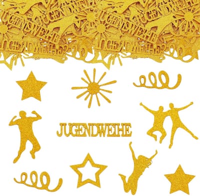 Dailygoods - Dubbelzijdige Glitterconfetti voor Jeugdwijding, 100 Stuks, Goud