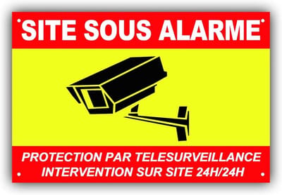 Bewakingsbord Alarm - Waarschuwingsbord Beveiliging - Site Beveiligen - Afschrikkende Werking - 300 x 200 mm