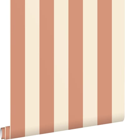 ESTAhome behang strepen roze en beige - 0.53 x 10.05 m - 131922