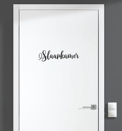Deursticker - Slaapkamer - Zwart 21x6