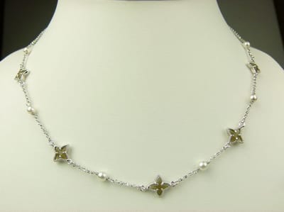 collier in zilver model star - jeansblauw