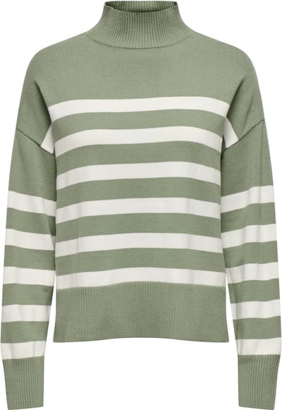 Only Trui Onlbari L/s Highneck Knt 15283109 Hedge Green/cloud Dance Dames Maat - L