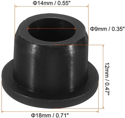 Dailygoods- Gatplug 14mm Diameter - Zachte Stopper - Flexibele Stopper - Zwart - 12 Stuks - Geschikt voor 13-14mm Gat