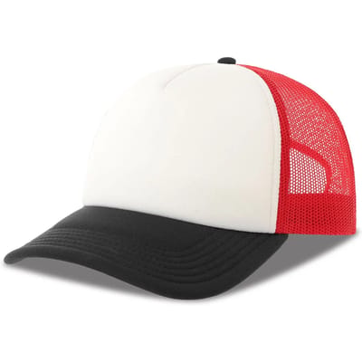 Atlantis Headwear Rapper-S Cap AT537 - WHITE/RED/BLACK - One size