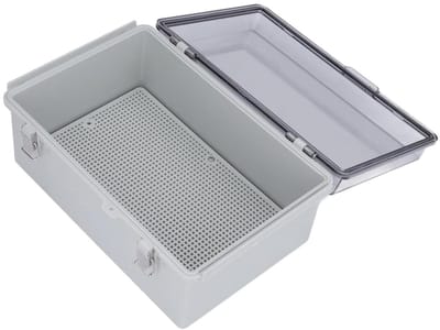 Elektrische Aansluitkast - Buitenkast Waterdicht - Elektronica Beveiligen - Transparant Deksel - 200x300x130mm - Grijs