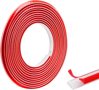 longziming Zelfklevende PVC Plint - Hoekafwerking Muur Trim - 5M Plint Strip - 12x9mm Decoratie - Waterdicht & Buigzaam - Voor Wanden, Plafonds, Vloeren, Hoeken en Meer - Wit