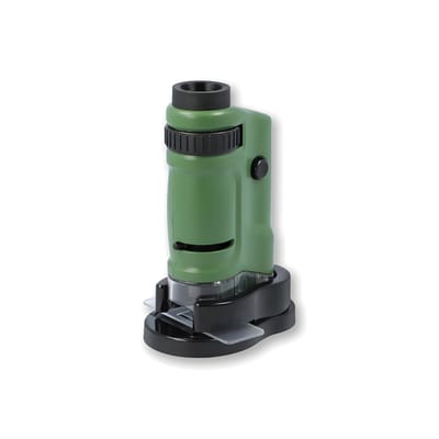 AHD® Microscoop Voor Kinderen - Verrekijker Voor Kinderen - Bresser Verrekijker - Verrekijker Speelgoed - Groen - 6cm x 4cm x 11cm