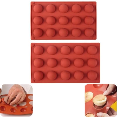 2 stuks mallen - chocoladevormen - puddingvormen - taartvormen - herbruikbaar - keukenaccessoires - kookgerei - geschikt voor het maken van chocolade, desserts, taarten (rood, 29,5*17,3 cm)