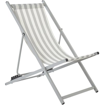 LOCRI II - Strandstoel - Lichtgrijs - Polyester