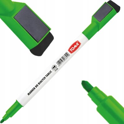 Toma Whiteboard Marker Groen met Magneet en Gum - 1mm