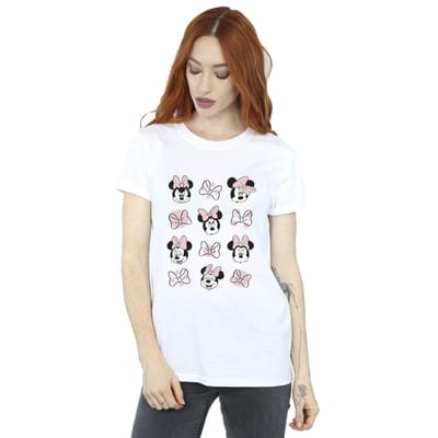 Disney Dames/Dames Minnie Mouse Meervoudig Katoenen Vriendje T-shirt (Wit)