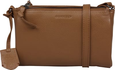 BURKELY Lush Lucy Dames Double Zip Crossbody - Cognac