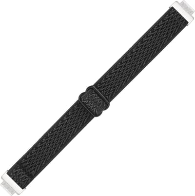 Nylon bandje - geschikt voor Fitbit Inspire 2 / Ace 3 - zwart