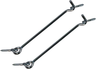 2x stuks Windhaak/windhaken - verzinkt ijzer - 12 cm - Stormhaken - Deurhaken/raamhaken/deurvastzetters