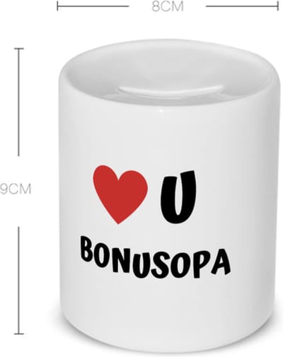 Akyol - love u bonusopa Spaarpot - Opa - de liefste opa - verjaardag - cadeautje voor opa - opa artikelen - kado - geschenk - 350 ML inhoud