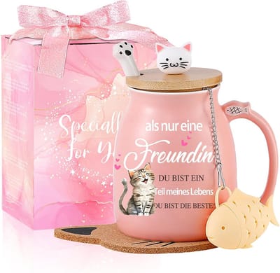 Originele Keramische Mok met Uniek Kattenontwerp voor Beste Vriendin